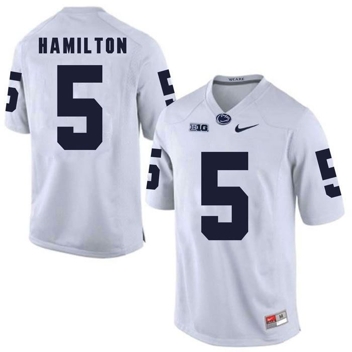Penn State Nittany Lions #5 DaeSean Hamilton White College Football Jersey